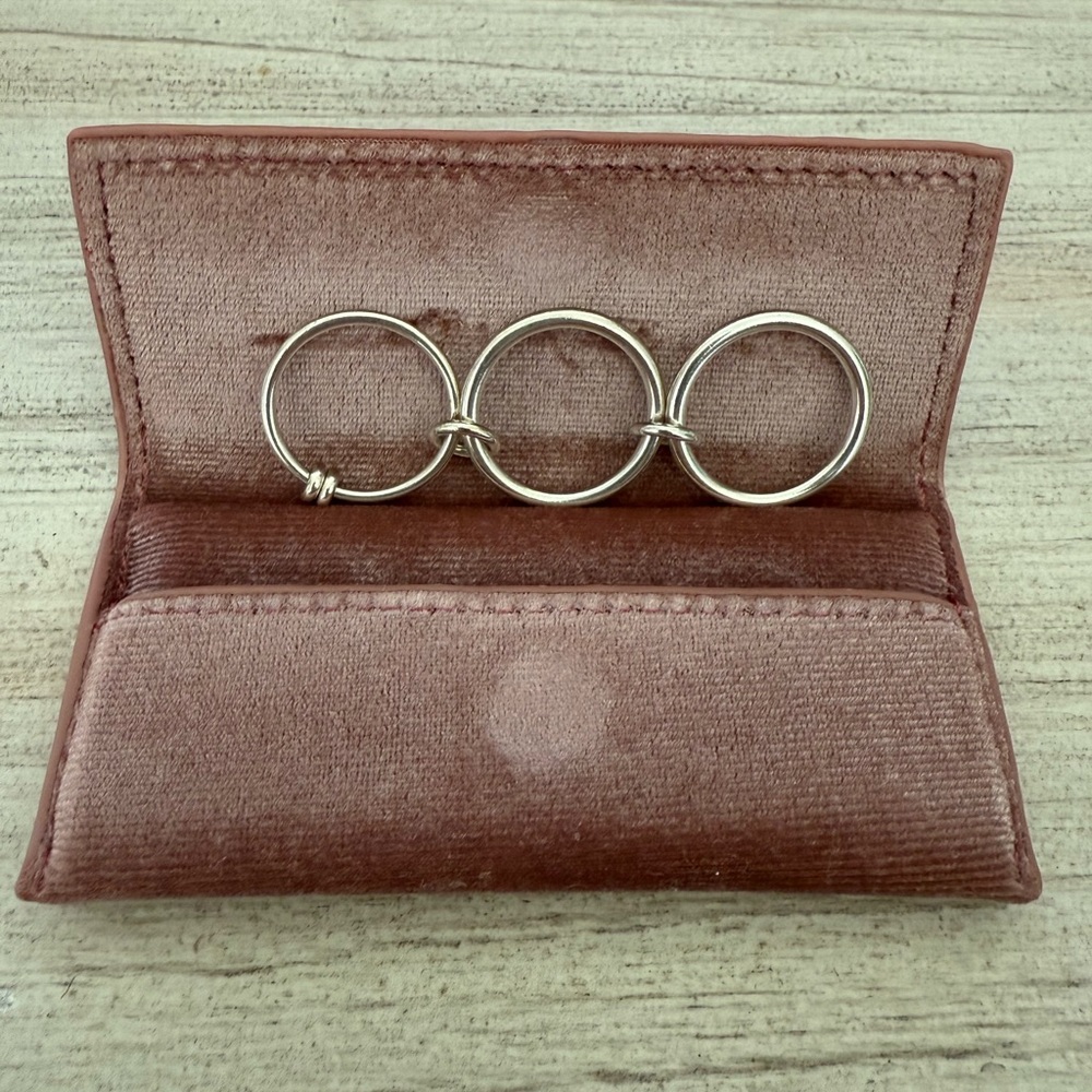 Sterling Silver Knot Link Ring Silver - Picture 2 of 3